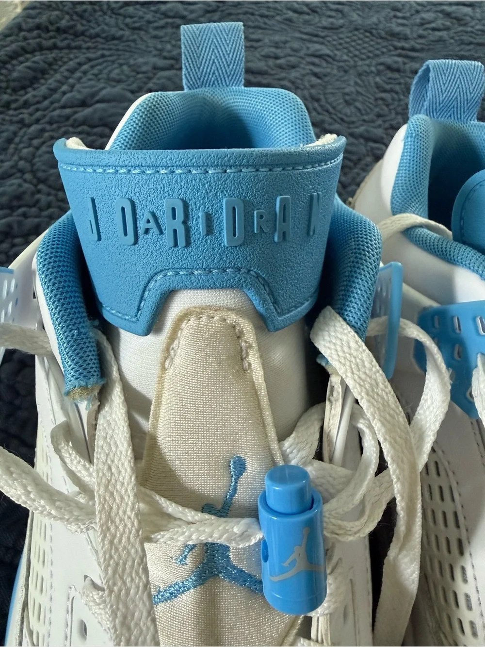 Air Jordan Retro Style White & University Blue Sneakers